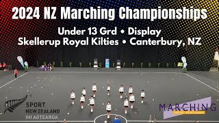 Skellerup Royal Kilties  Under 13s  Display Team  2024 NZ Marching Championships [upl. by Ticknor140]