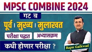 MPSC Combine Exam 2024  Group B  कधी होणार परीक्षा   mpsc combine Exam pattern  Syllabus [upl. by Barbuto251]