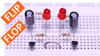 FLIP FLOP LED Flasher Circuit Using Transistor BC547 Breadboard Tutorial [upl. by Anigriv440]