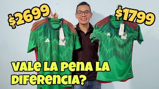 Jersey Mexico Qatar 2022 Comparativa versión Jugador vs Aficionado [upl. by Etnud]