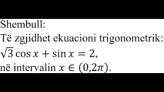 Detyra 70  Matematikë Ekuacion trigonometrik [upl. by Elahcim]