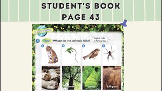 YEAR 1 PAGE 43 ANIMALS AND THEIR HIDING PLACE  SUPERMINDS STUDENTS BOOK  UNIT 3 PET SHOW [upl. by Sone]