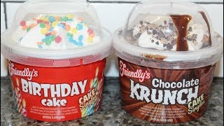 Friendly’s Cake Singles Birthday Cake amp Chocolate Krunch Review [upl. by Ocramed]