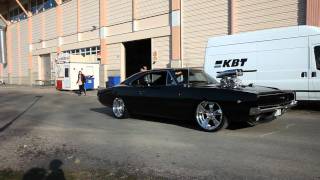 Victory burnout Supercharged Dodge Charger 68 [upl. by Novoj703]