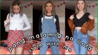 STYLE WITH ME  pang Baguio outfit ideas vlogmas6 [upl. by Ttevi]