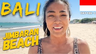 Jimbaran Beach  Bali  Indonesia  Day 105 Part 1 [upl. by Pessa]