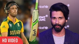 I Am A Big Fan Of AB de Villiers  Shahid Kapoor  Viralbollywood [upl. by Arihsan288]