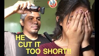 I let my dad cut my hair😭 must watch  Kristyy Lopez [upl. by Rosa50]