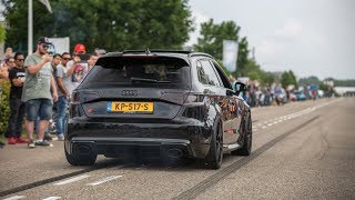 Audi RS3 8V Sportback w Decat Armytrix Exhaust  LOUD Revs Launch Controls amp Crackles [upl. by Harmonie826]