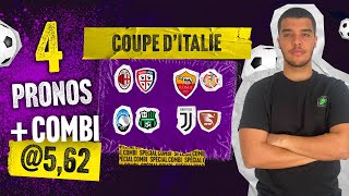 Pronostic foot Coupe dItalie  AC Milan AS Rome Juventus AtalantaNos pronos 8èmes de finale [upl. by Nnail450]