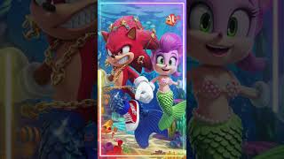 Sonic characters get MERMAID version sonic amy tails knuckles shadow eggman [upl. by Anilyx66]