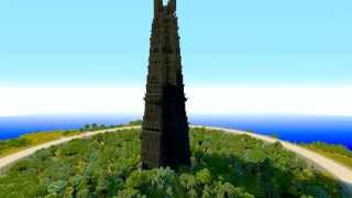 Minecraft MiddleEarth Isengard Showcase [upl. by Siuqram]