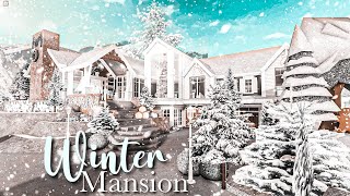 NO LARGE PLOT Winter Mansion 200K Bloxburg Speedbuild [upl. by Marcoux]