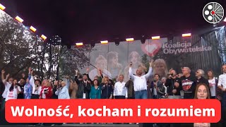 Wolność kocham i rozumiem Marsz Miliona Serc  Warszawa [upl. by Haodnanehs]