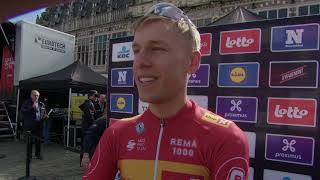 Tobias Halland Johannessen  Interview at the start  De Brabantse Pijl 2024 [upl. by Ived]