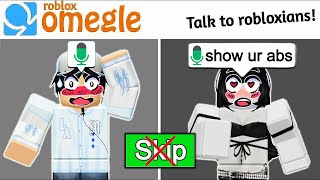 Roblox Omegle VOICE CHAT But i cant SKIP ANYONE 10 [upl. by Nayar]