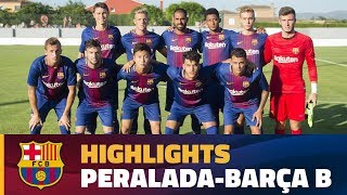 HIGHLIGHTS FUTBOL Pretemporada Peralada  FC Barcelona B 21 [upl. by Haem]