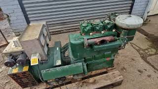 1977 Lister ST3 Diesel Brush Generator 125KVA Start Up [upl. by Christmann]