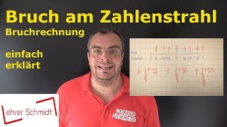 Bruch auf dem Zahlenstrahl zeigen  Bruchrechnung  Lehrerschmidt [upl. by Bissell927]