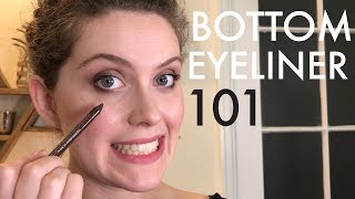 How To Apply Eyeliner On The Bottom Lid  Beginner Eyeliner [upl. by Kristoffer845]