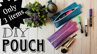 DIY Pouch  Zipper Pouch  Pouch diypouch pencilpouch craft makeuppouch [upl. by Zebadiah888]