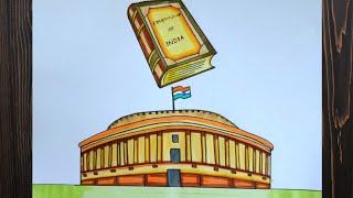 National Constitution Day of India 26 november  Samvidhan diwas ki drawing  National Law day [upl. by Canning]