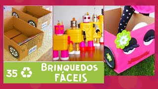 ⭐ BRINQUEDOS fáceis e baratos  35 IDEIAS com materiais recicláveis ♻️ imagens não autorais [upl. by Henni685]