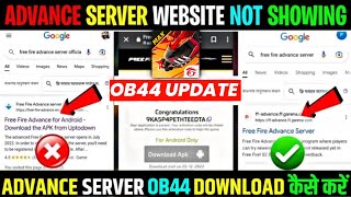 FF Advance Server  How To Download OB44 Advanced Server  Free Fire Advance Server Kaise Open Karen [upl. by Adnahsar]