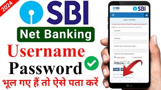 SBI Internet Banking Forgot Username Forgot Login Password  How to reset SBI username and password [upl. by Novelc]