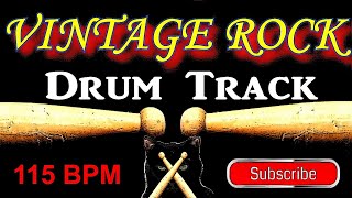 Vintage Old School Rock Drum Track 115 BPM Instrumental Drum Beats for Bass Guitar 🥁Beat 560🥁 [upl. by Aram]