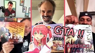 Hololive Miko recibe autógrafos de los actores de GTA V Sub Español [upl. by Airot30]