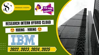 IBM Hiring Freshers 2023 2024 2025  BE BTech MCA  Apply Now [upl. by Soluk42]