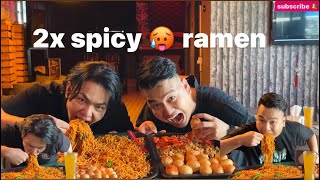 2X SPICY 🥵 CURRENT NOODLES PANI PURI PAPDI CHAT SPELL CORRECTLY CHALLENGE bikashghyaba8650 [upl. by Edi]