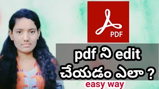 how to edit pdf telugu  how to edit pdf file in telugu  pdf editor in Telugu [upl. by Sirtimed]