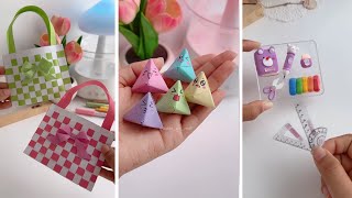 10 DIY Creative Craft Ideas When You’re Bored  Easy Paper Crafts  School Supplies  Miniature [upl. by Iclek161]