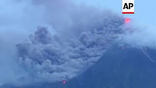 Lava flows from Philippines volcano thousands evacuated [upl. by Niret373]