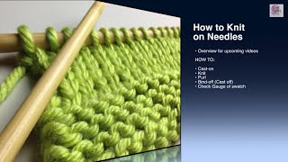 How to Knit  Cast On Beginner with closed captions start knitting [upl. by Lipinski]