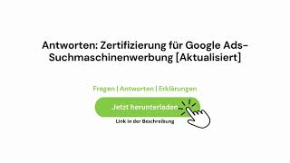 Zertifizierung für Google AdsSuchmaschinenwerbung Fragen  Antworten  Erklärungen examroll [upl. by Edsel]