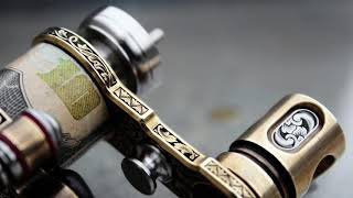 Exclusive hand engraved Brass Z Rotary Tattoo machine [upl. by Ijic]