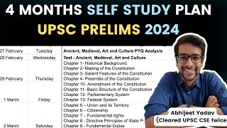 4 Month Self Study Plan for UPSC Prelims 2024 with Daily Targets [upl. by Hazem]