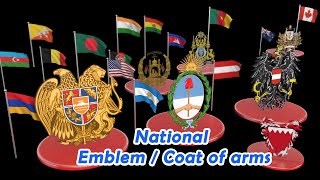 National Emblem or Coat of arms of all Countries [upl. by Ntsud]