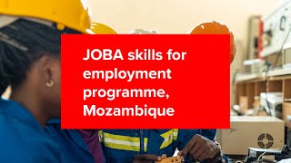 JOBA skills for employment programme Mozambique [upl. by Retsek]