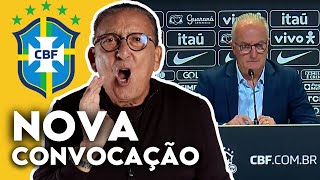 NOVIDADES NA CONVOCAÇÃO  Galvão Bueno comenta primeira convocação de Dorival na Seleção [upl. by Amir228]