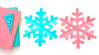 Paper Snowflakes  Sticky Note Origami Easy Paper Snowflake  How to make Paper Snowflake Craft DIY [upl. by Leyla330]