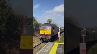 Class 47 drags 44871 through Saundersfoot train shorts westcoastrailways steamengine [upl. by Nare265]