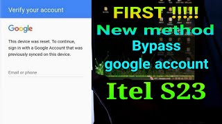 Google account bypass Itel S23  FRP Bypass Itel S23 S665L [upl. by Taima]