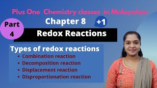 Redox Reactions in Malayalam Part 4  Class 11 Chapter 8  Types of Redox Reactions [upl. by Justine481]