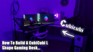 How To Build A CubiCubi L Shape Gaming Desk  Full Assembly 2025 [upl. by Nonarb]