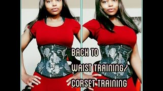 Back to Corset Training Waist TrainingSZ20 CS 411 [upl. by Firooc]