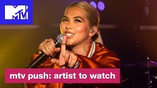 Hayley Kiyoko Breaks Down Balancing Performing amp Staying Authentic  MTV Push Artist to Watch [upl. by Eleda]